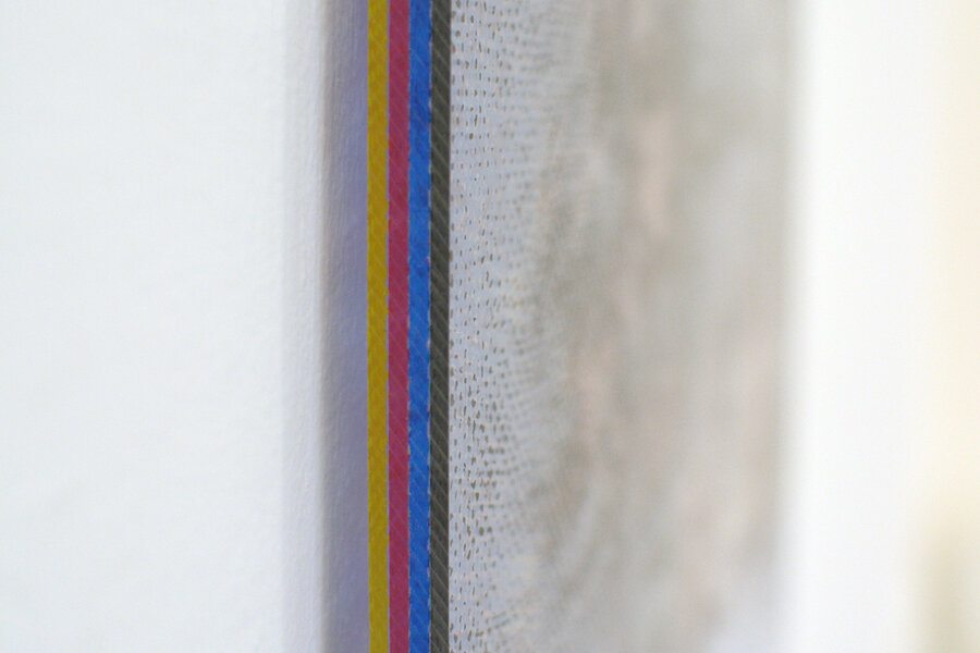 Yuki Higashino, detail of "Free Enterprise Painting", Acrylic on Plexiglas, 2016